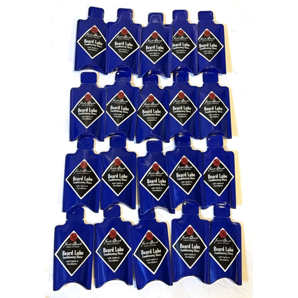 Jack Black Beard Lube Conditioning Shave, Sample Size 5ml / .17 fl oz 20 Pack